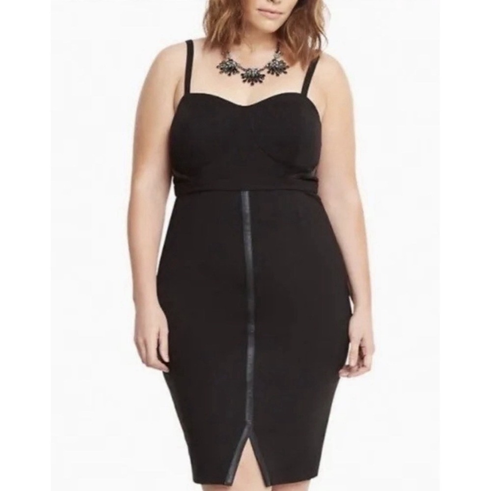 Torrid Bustier Knit Bodyco Dress Color Black Size 20